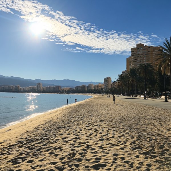 feel the sand between your toes in Malaga